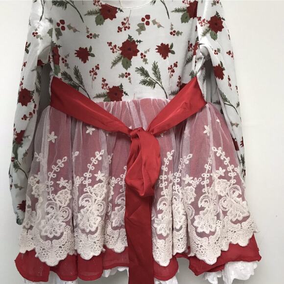 NWT Love & Grow Pretty Poinsettia Emery Set 4T - Picture 8 of 9